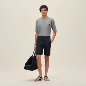 “H’Cheval” t-shirt with leather detail